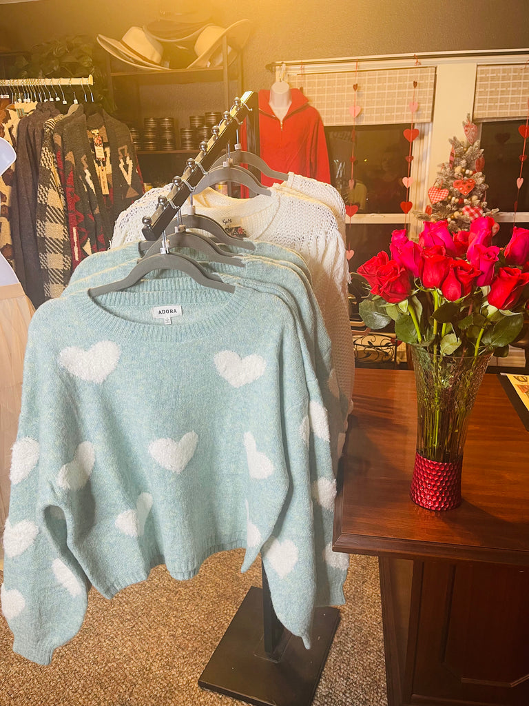 Blue heart sweater hot sale