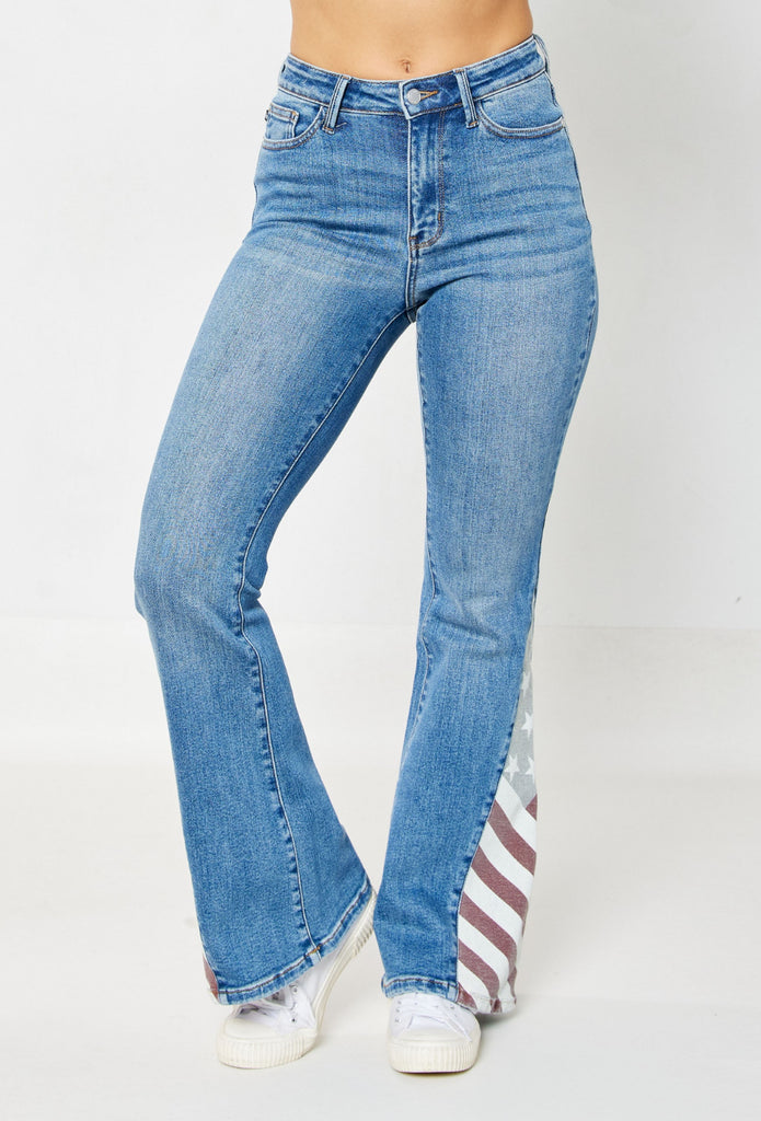 Americana Flag Flares Judy Blue jeans