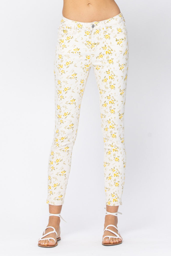 Floral skinny Judy Blue jeans