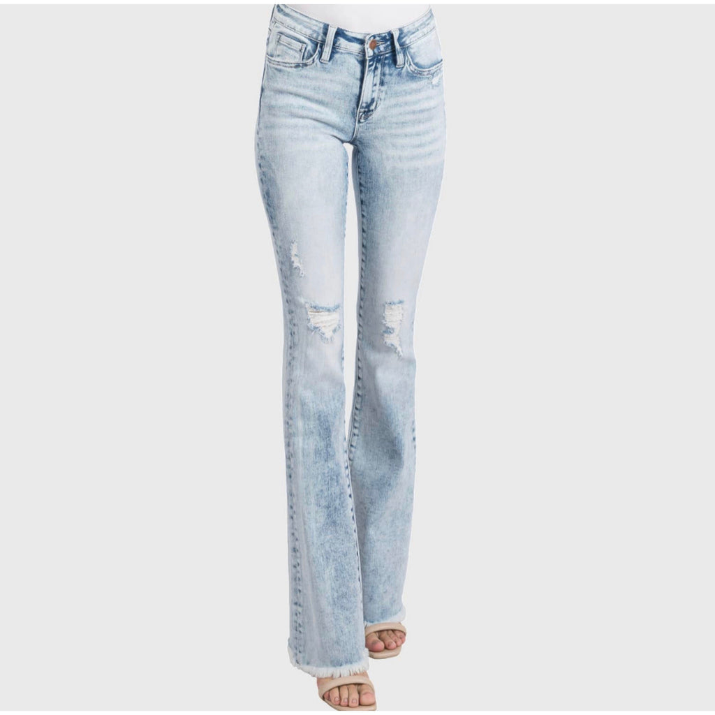 The 90’s mineral washed bootcut jeans