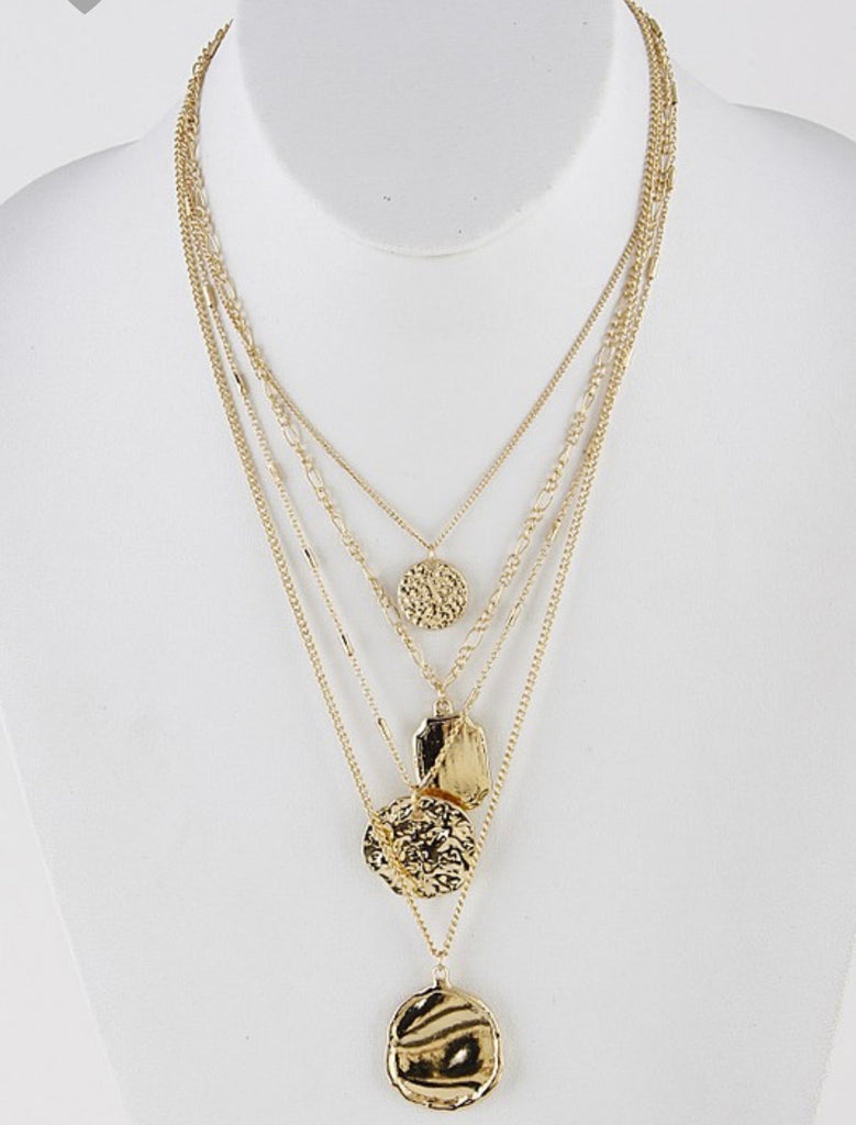 Layered gold necklace