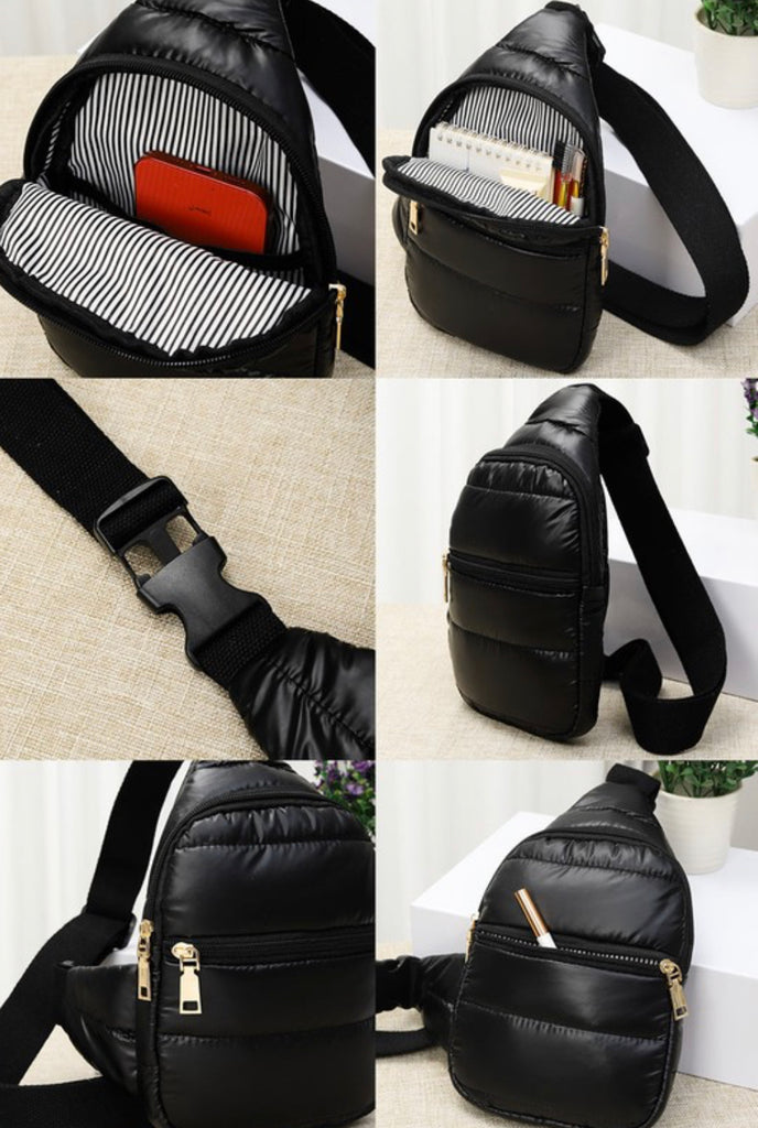 Puffer sling bag