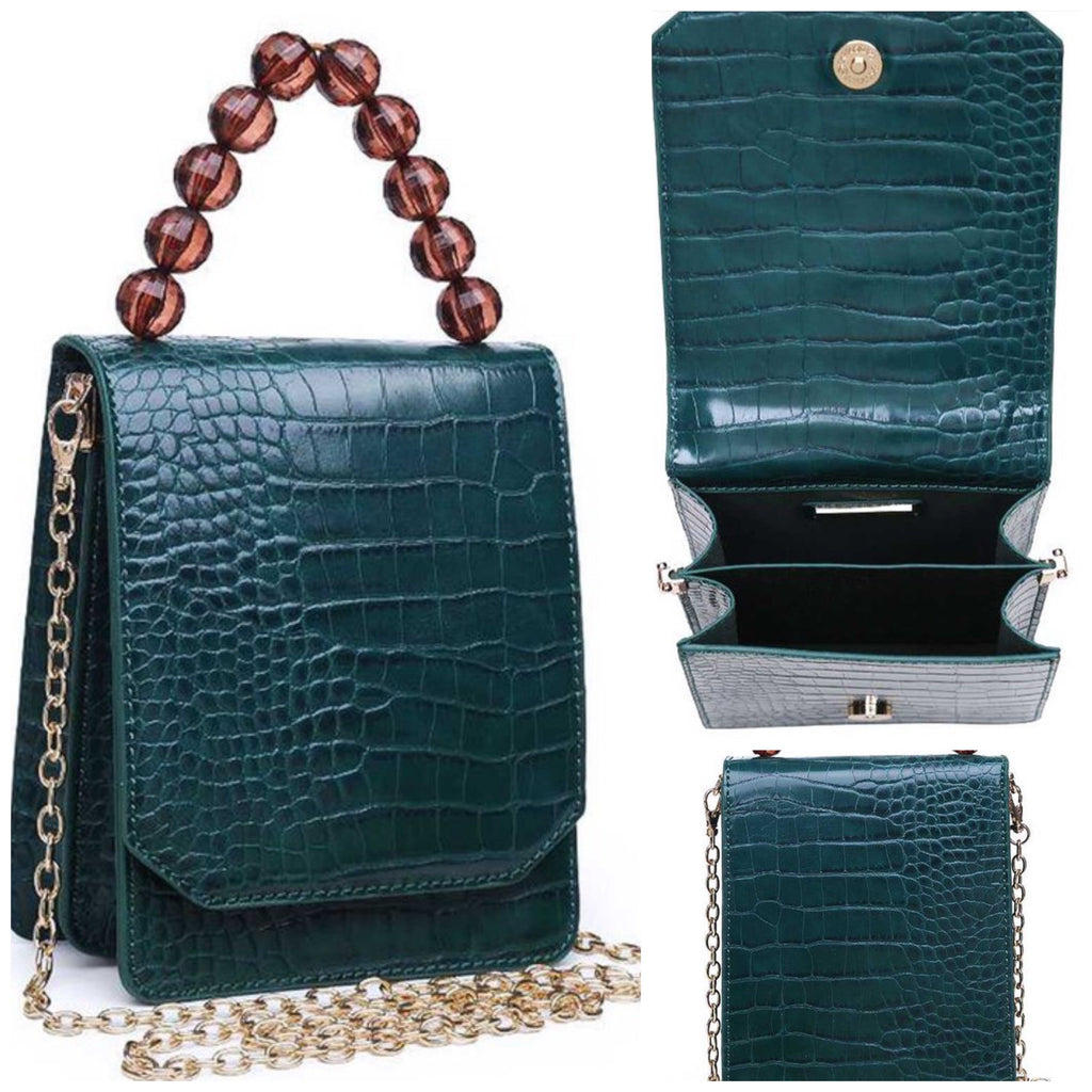 Luxury Reagan bead top handle crossbody bag