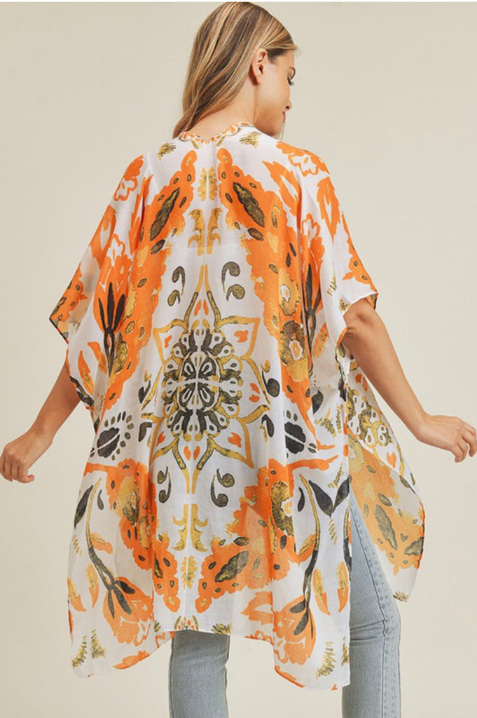 The bohemian print kimono