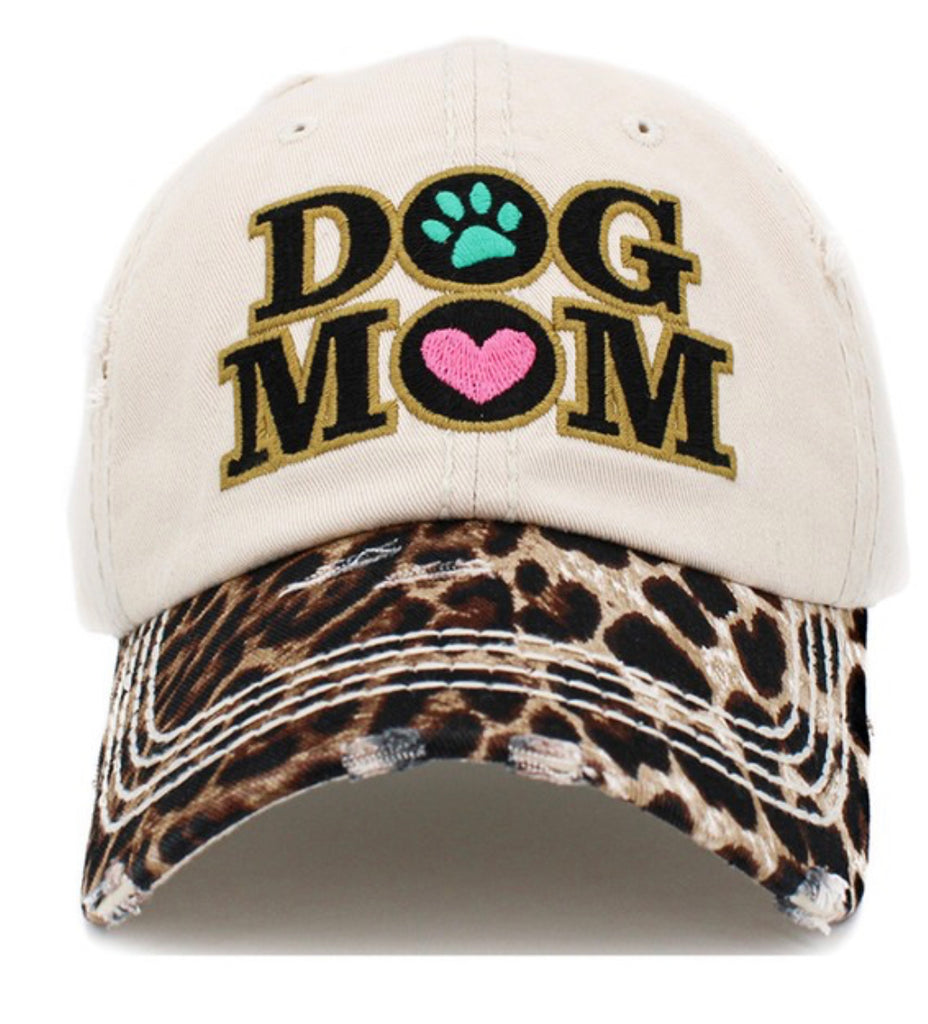 Leopard dog mom baseball cap/hat