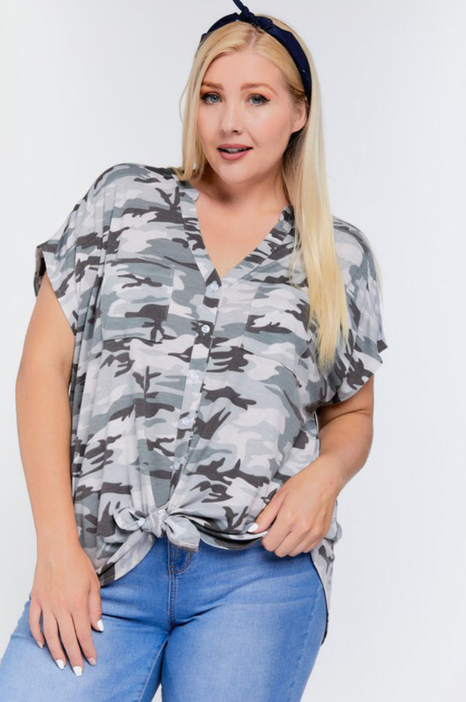 Camouflage button up