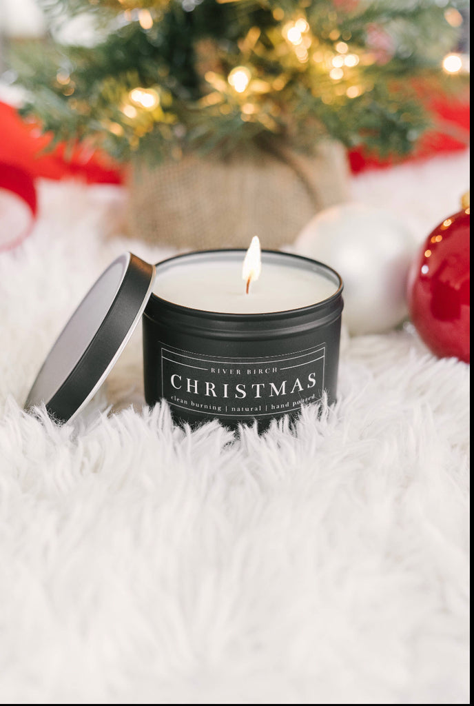 Black Tin Soy Candle *Christmas