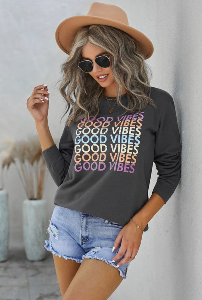 Good Vibes graphic sweatshirt