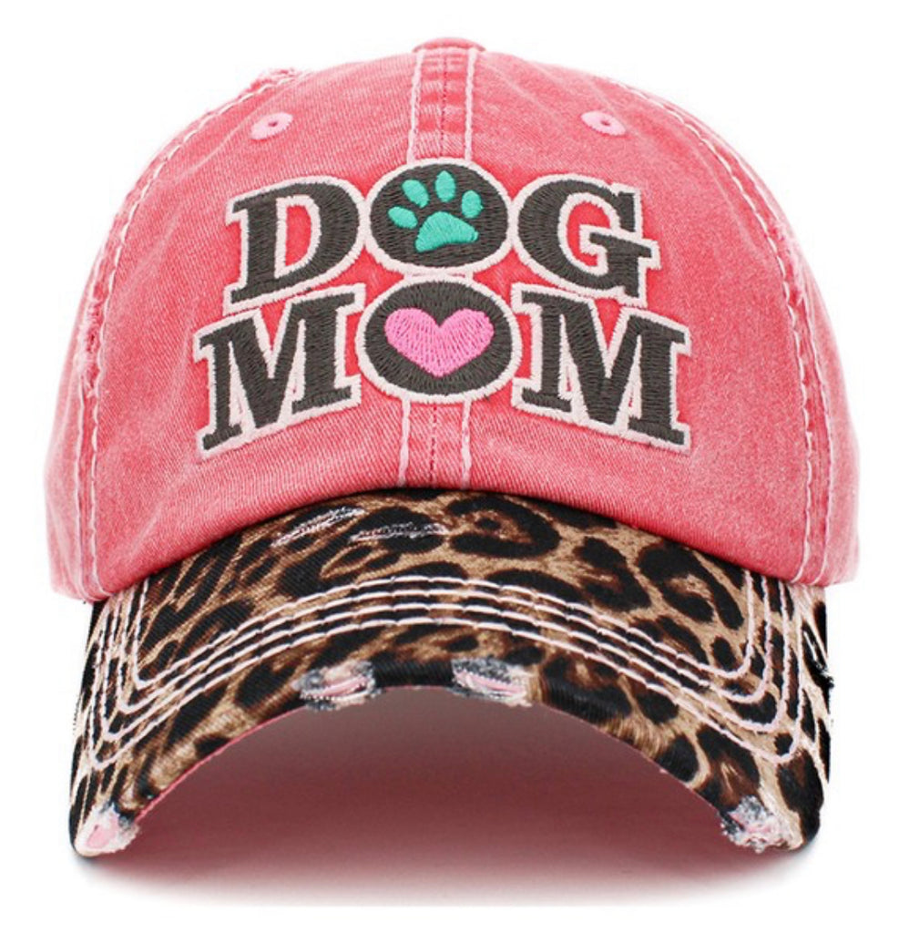 Leopard dog mom baseball cap/hat