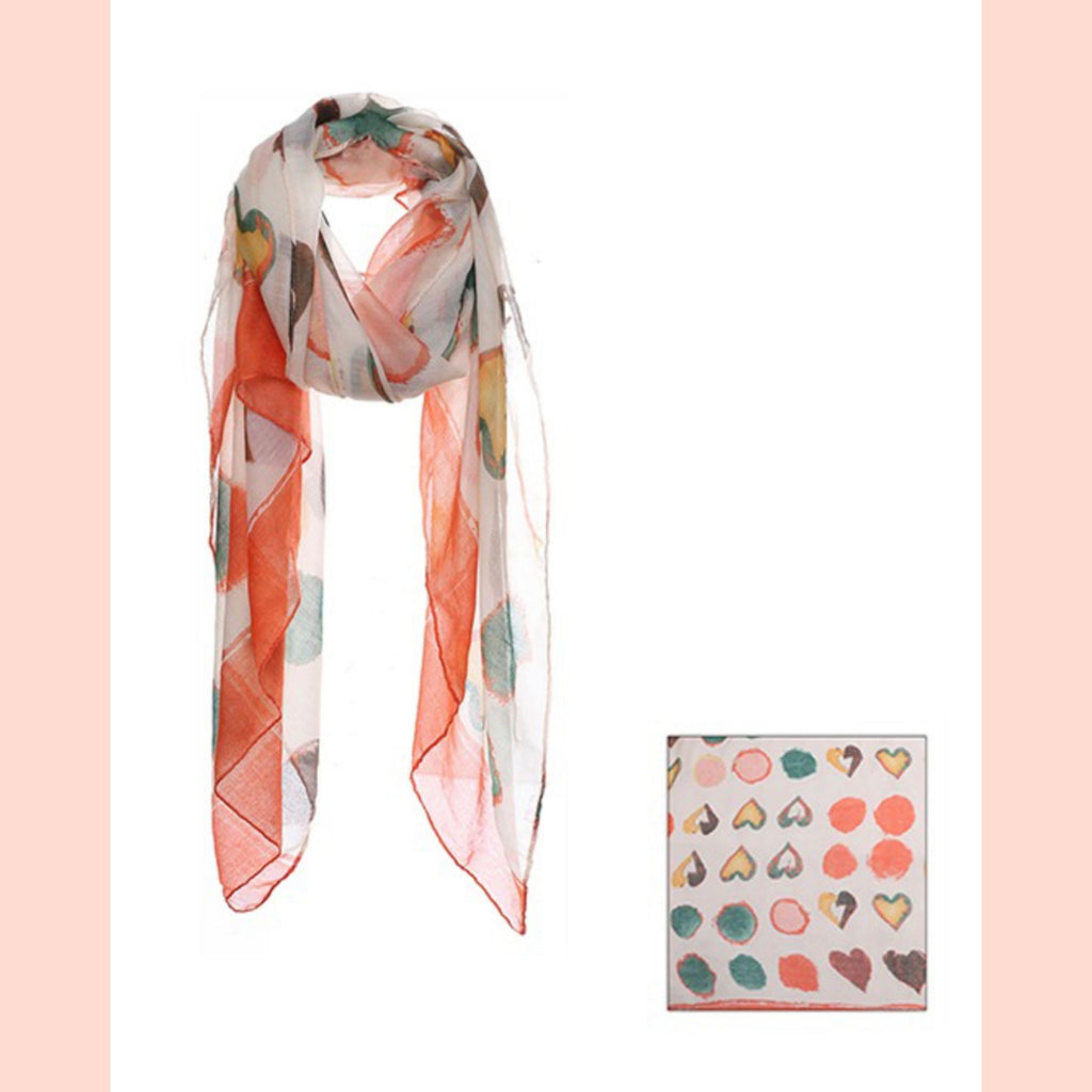 Little hearts spring scarf