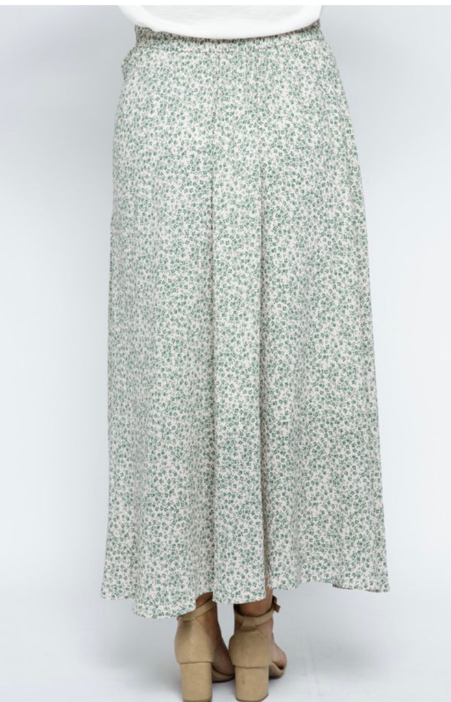 Plus floral maxi skirt