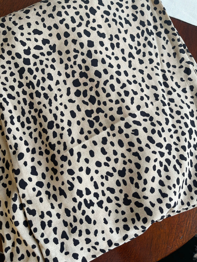 Khaki dot print jumpsuit