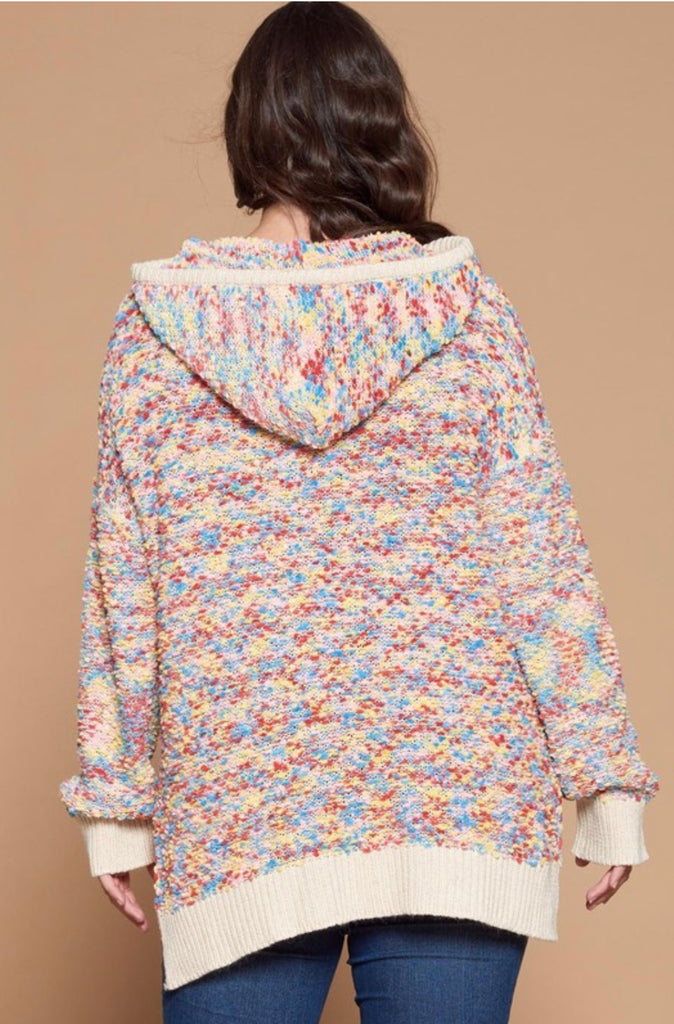 Bubble gum knit hoodie *plus