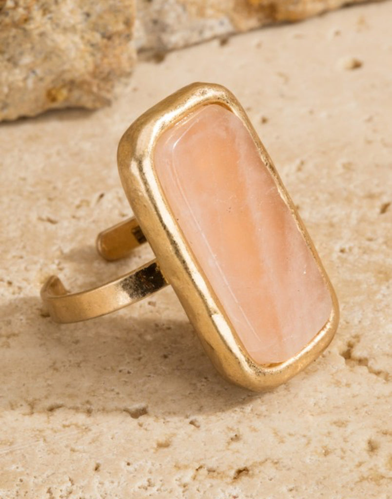 Natural stone ring ( 5 color choices)