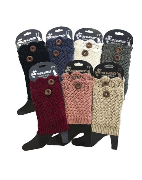Knitted leg warmer/boot sock (8 color options)