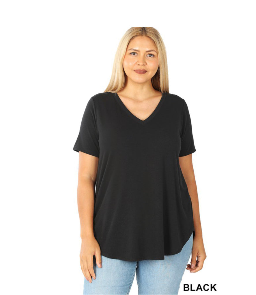 Perfect tee- plus size short sleeve relaxed tee