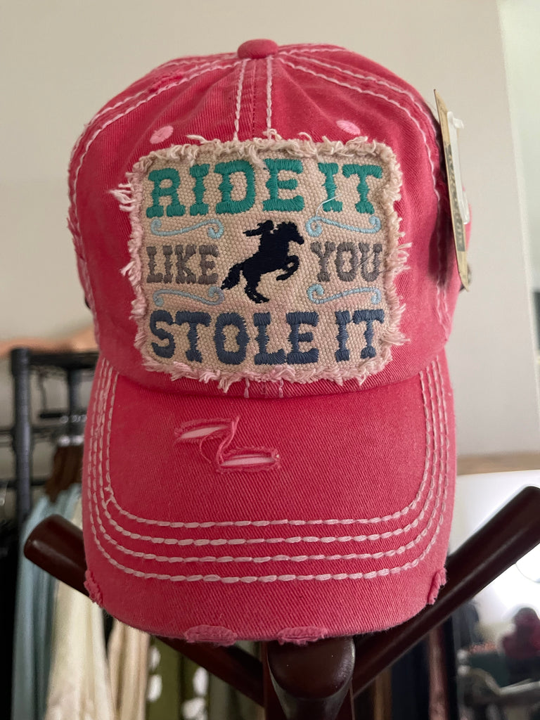 Ride it like you stole it baseball cap