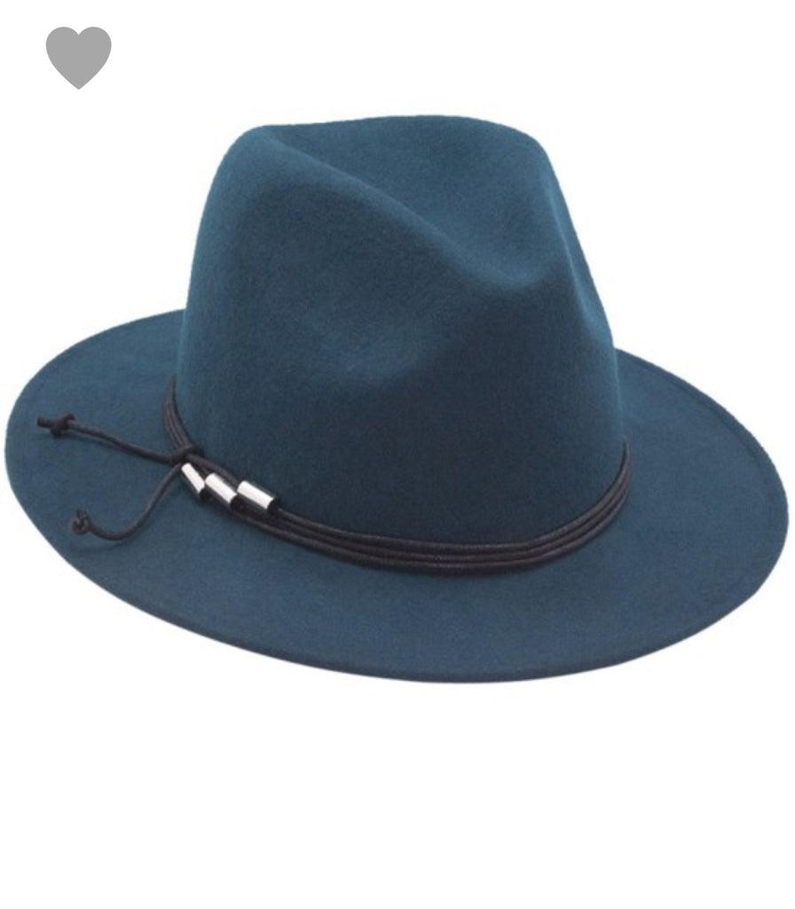 Panama hat with faux leather cord detail (3 colors available)