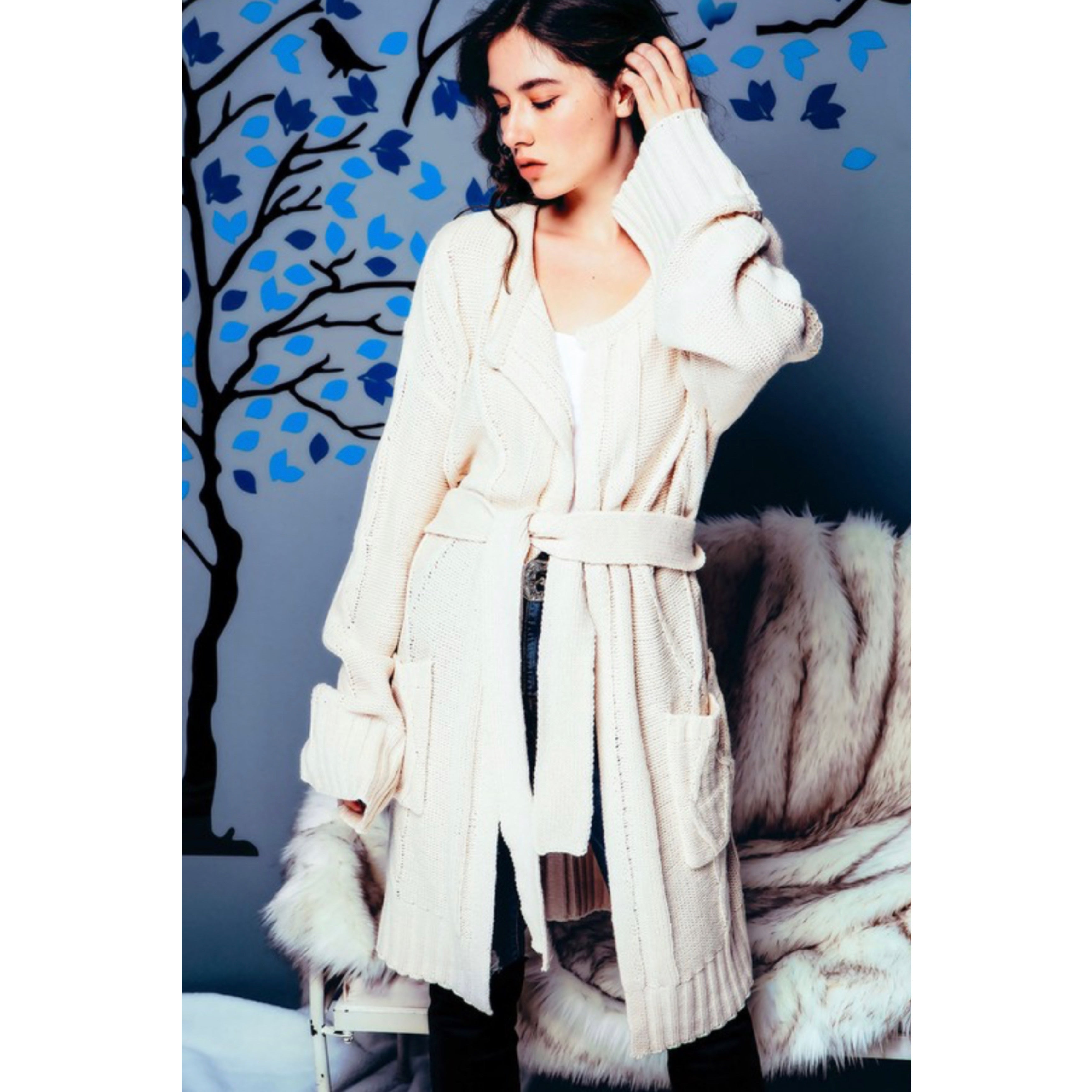 トップス Time is on NEW MIX COLLARED CARDIGAN トップス Time is on NEW MIX COLLARED CARDIGAN Time is on NEW