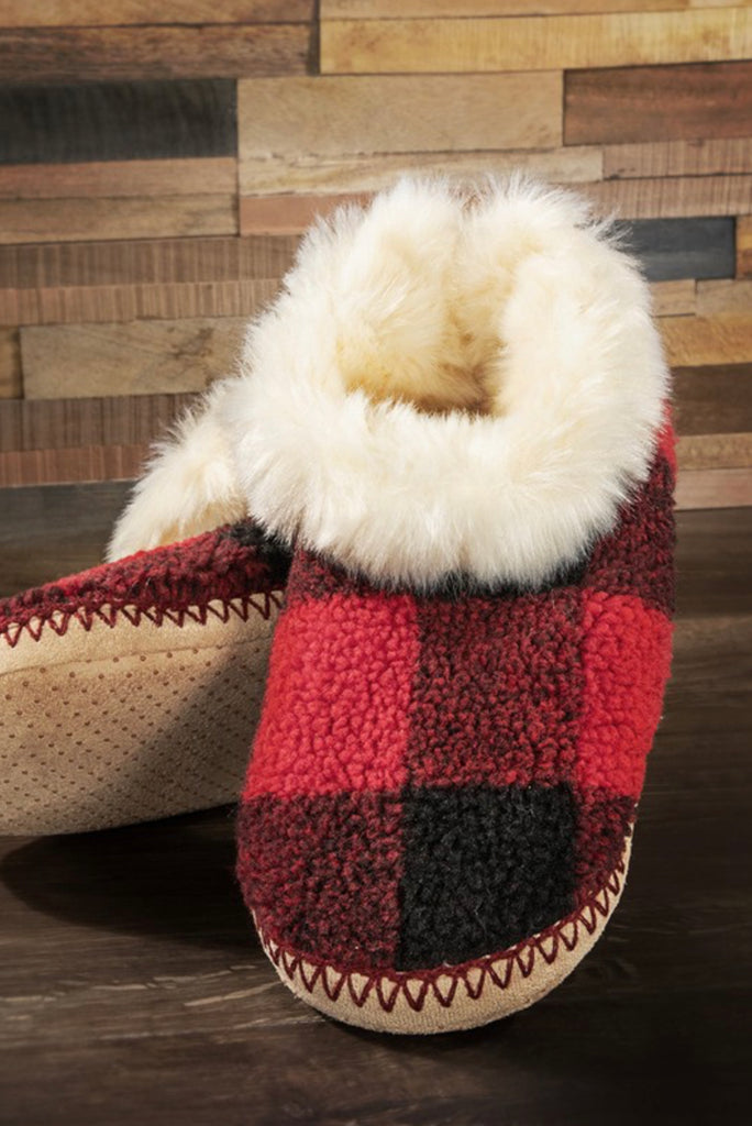 Buffalo check indoor slippers