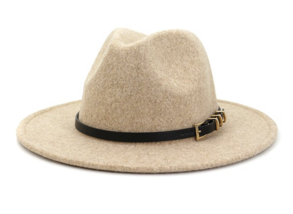 Fall belt band Panama hat